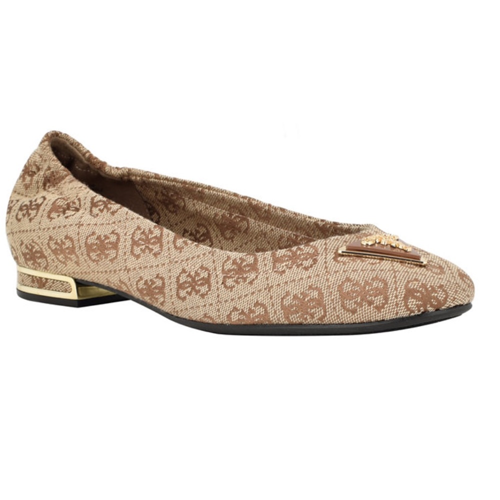 Guess Elegant Brown Patterned Women's Flats, NIB